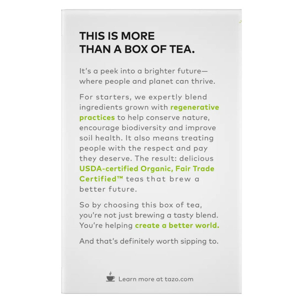 Tazo Organic Green Tea 16 Tea Bags