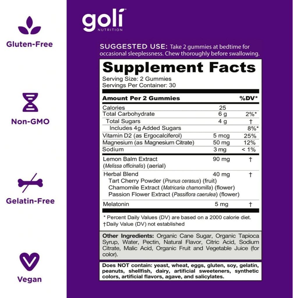 Goli Dreamy Sleep, 60 Gummies