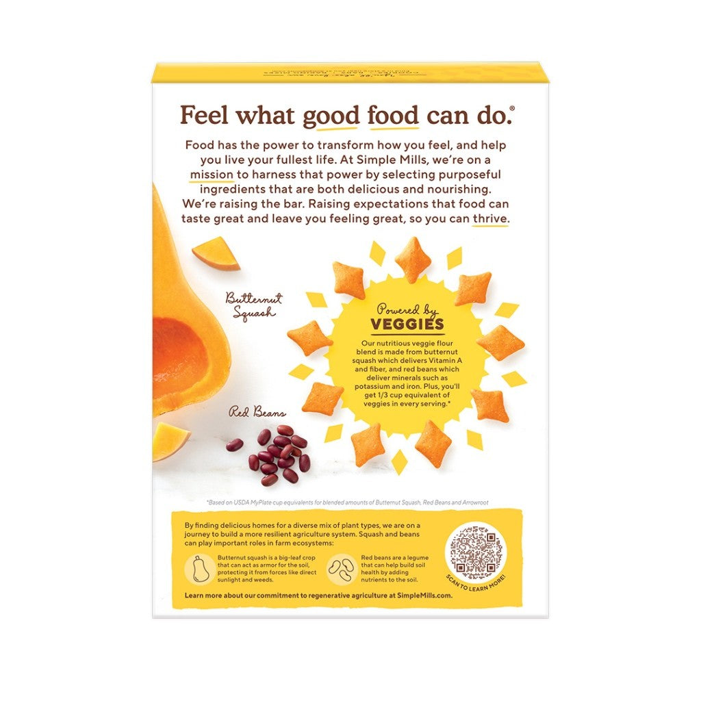 Simple Mills Cheddar Pop Mmms Baked Snack Crackers 113g