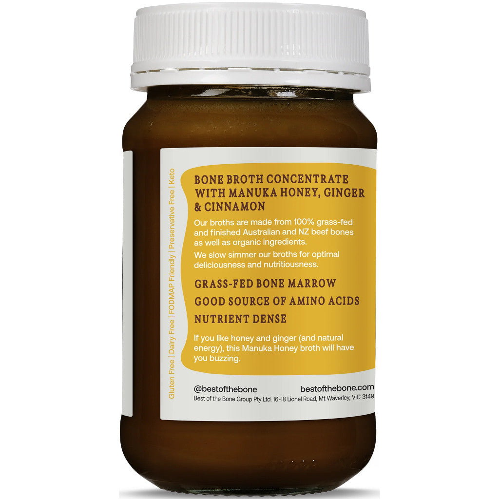 Best of the Bone Manuka Honey Ginger & Cinnamon Bone Broth Concentrate 390g