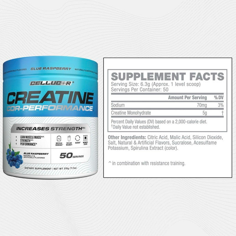 Cellucor Blue Raspberry Creatine Powder 315g