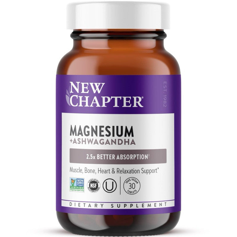 New Chapter Magnesium + Ashwaghanda, 60 Capsules