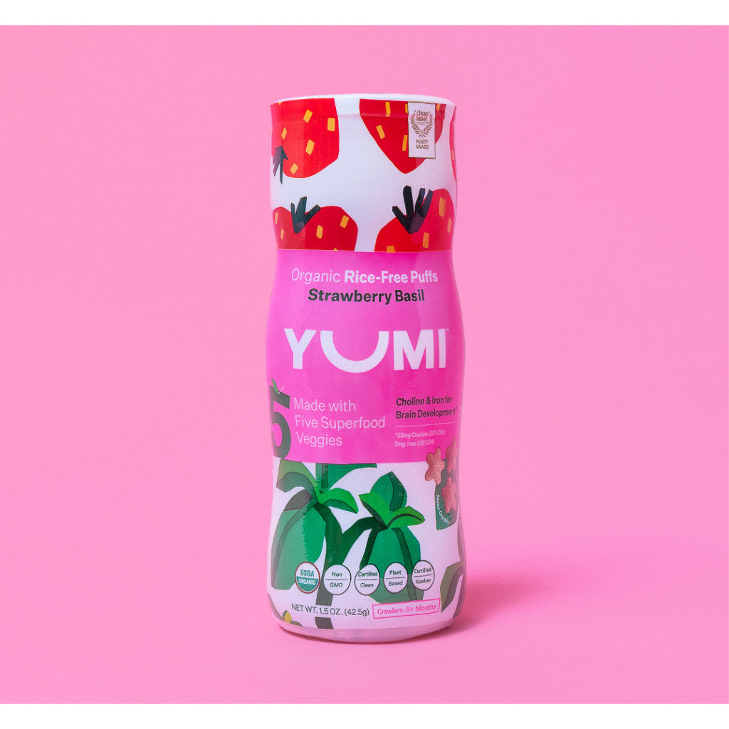 Yumi Strawberry Basil Organic Rice-Free Puffs 42.5g