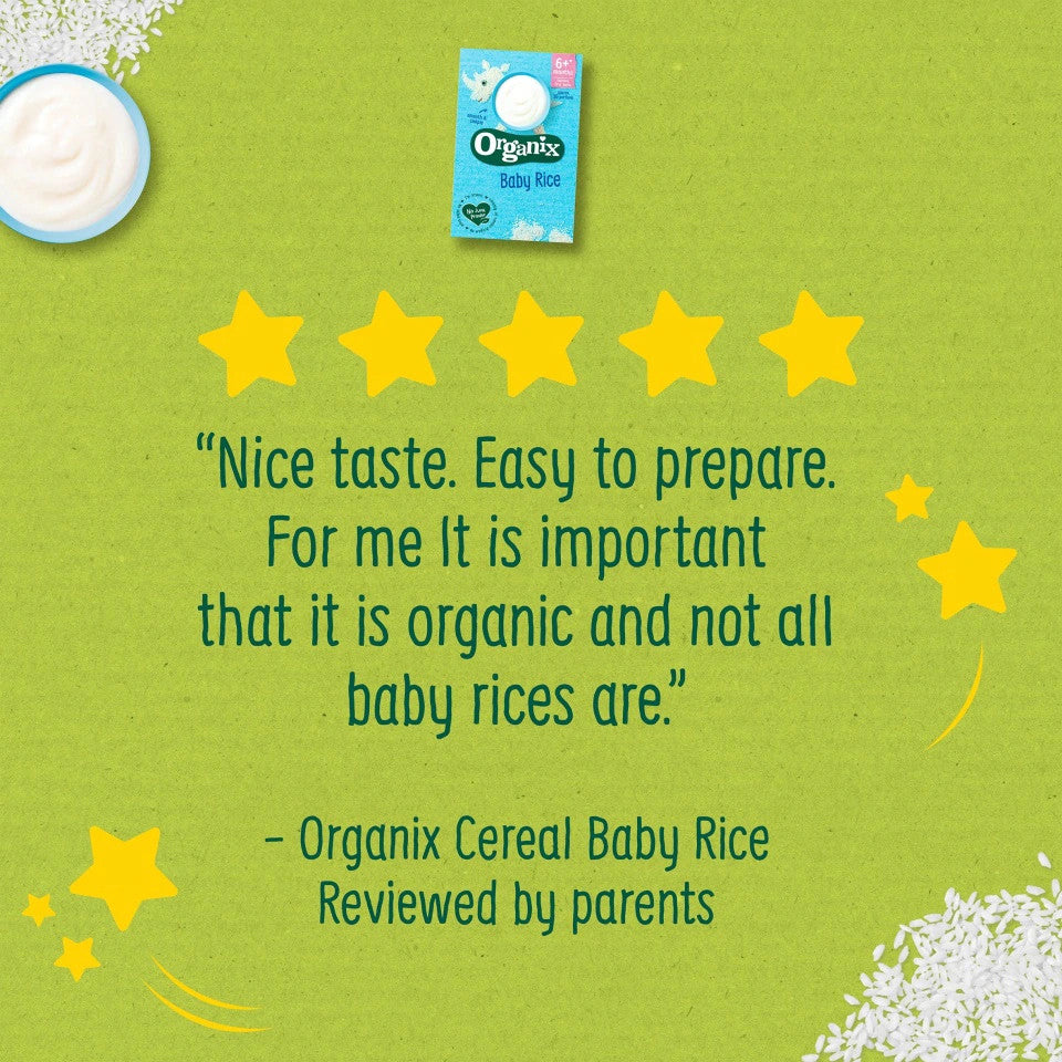 Organix 6+ Months Baby Rice Cereal 16 portions per pack