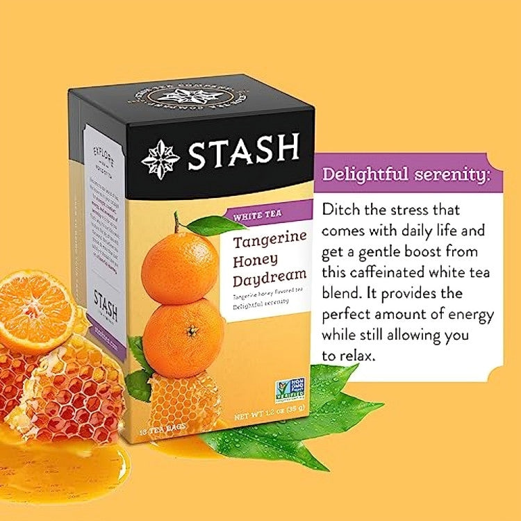 Stash Tangerine Honey Daydream White Tea, 18 Tea Bags