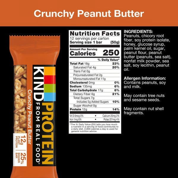 KIND Crunchy Peanut Butter Protein Nut Bar 50g