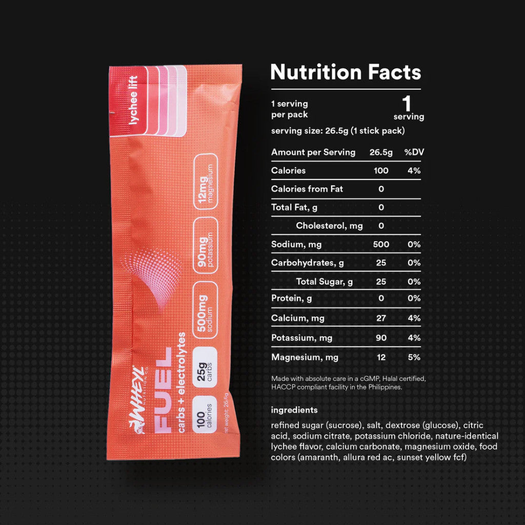 Wheyl Nutrition Fuel Carbs + Electrolytes, 1 Stick