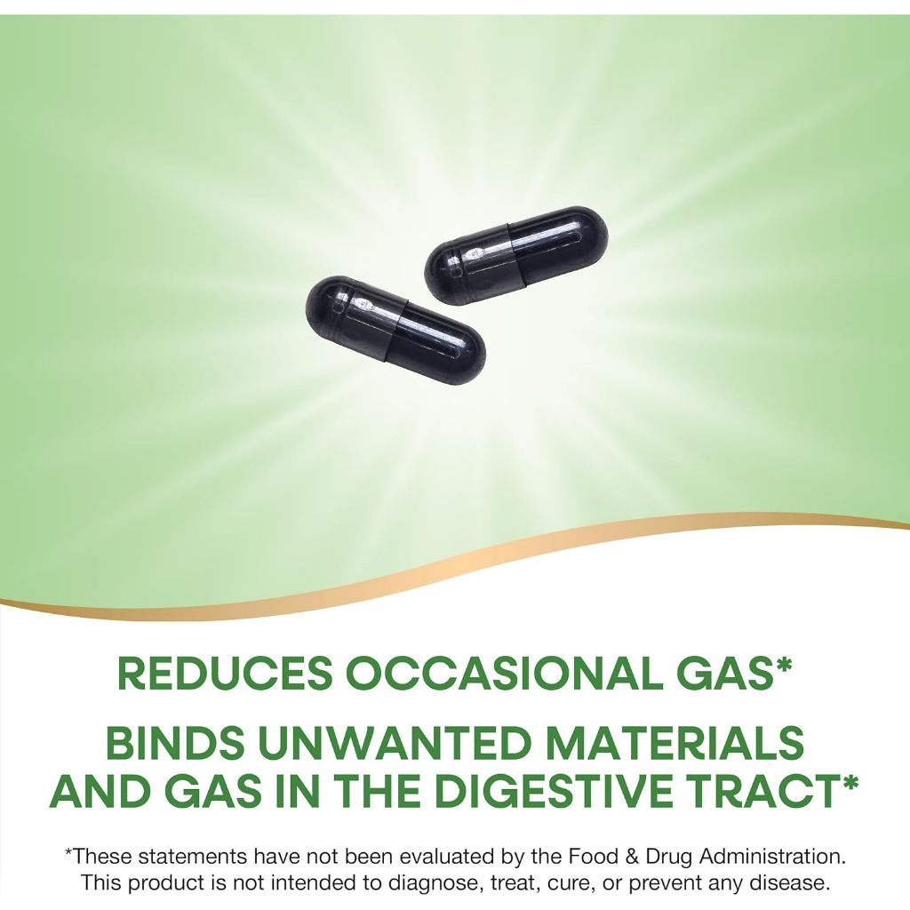 Nature's Way Activated Charcoal 560mg - 100 Capsules
