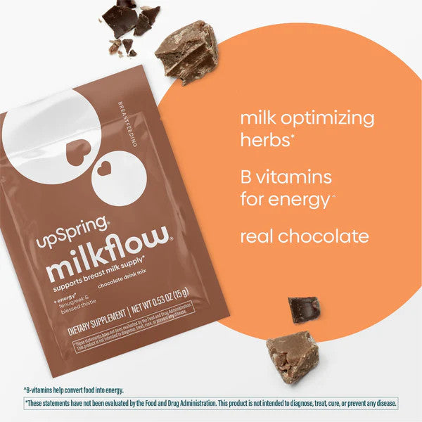UpSpring Chocolate Milkflow Drink Mix, 16 Packets