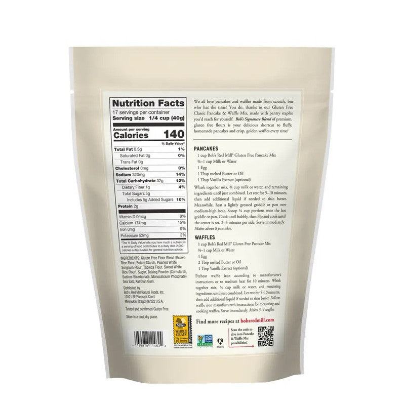 Bob's Red Mill Gluten Free Classic Pancake & Waffle Mix 680g