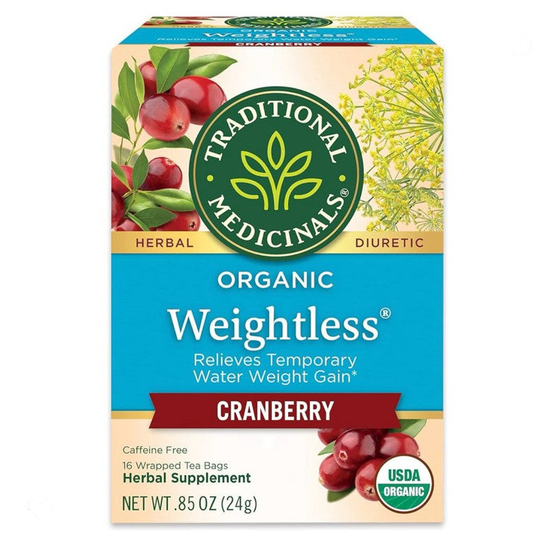 Traditional Medicinals Organic Weightless Cranberry Tea, 16 Tea Bags