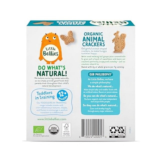 Little Bellies Organic Animal Crackers 130g