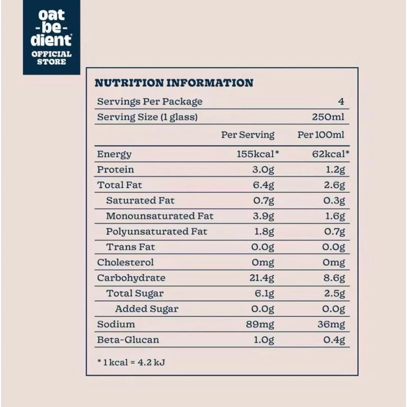 Oatbedient Barista Oat Milk 1L