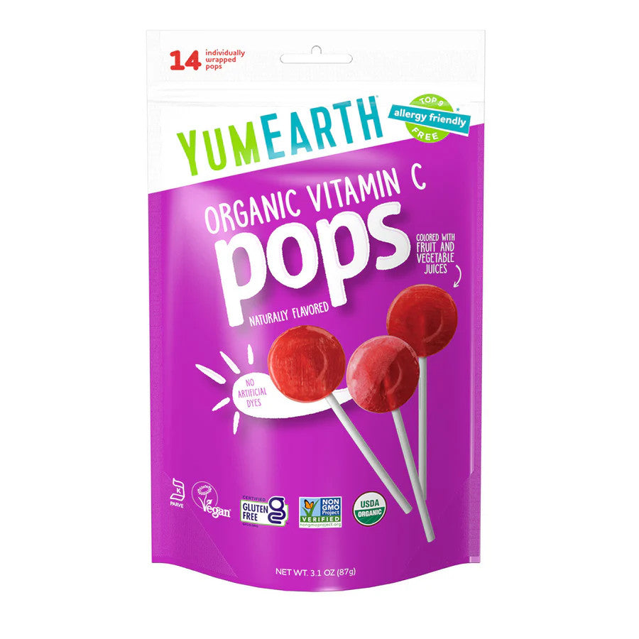 Yum Earth Assorted Organic Pops 87g