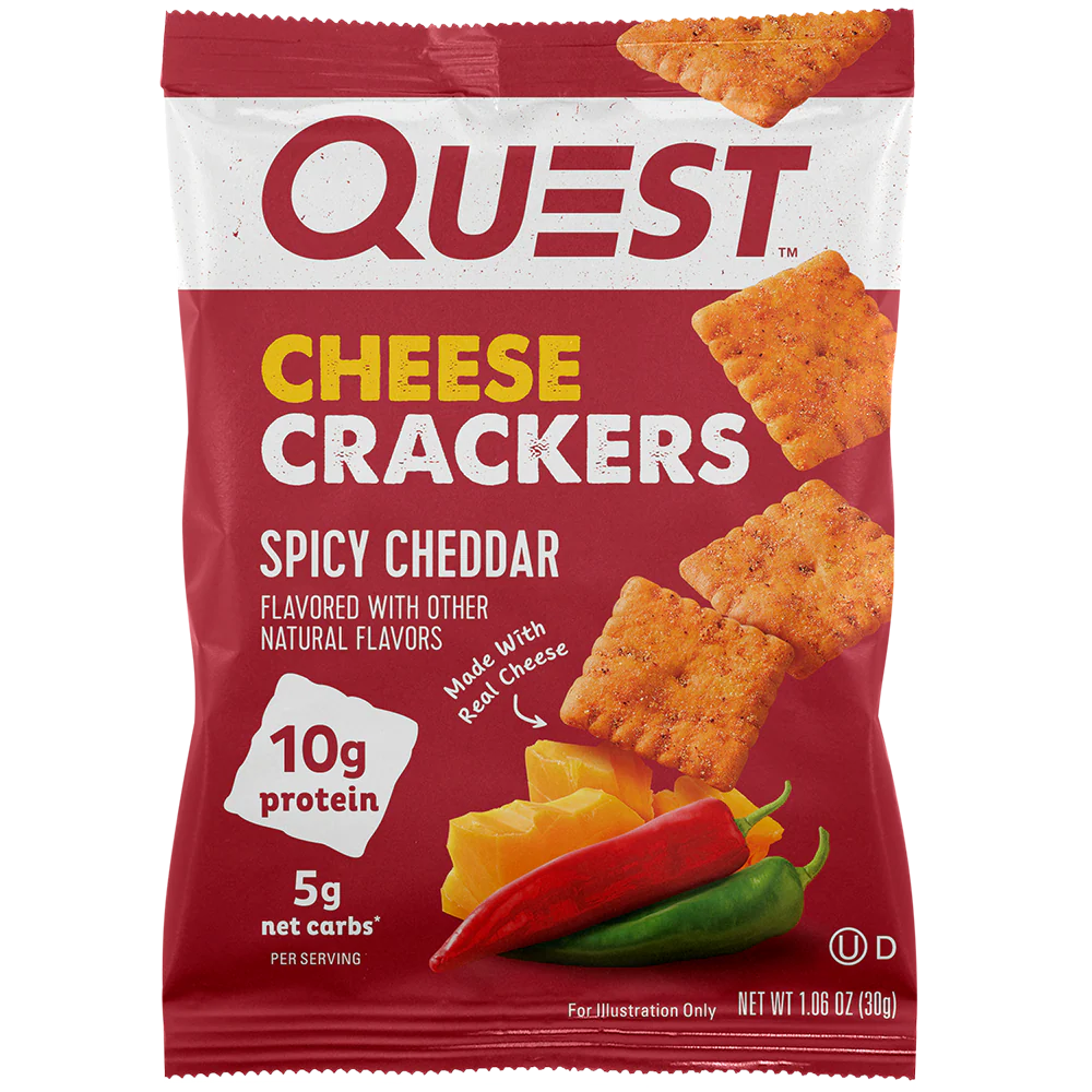 Quest Spicy Cheddar Cheese Crackers 30g