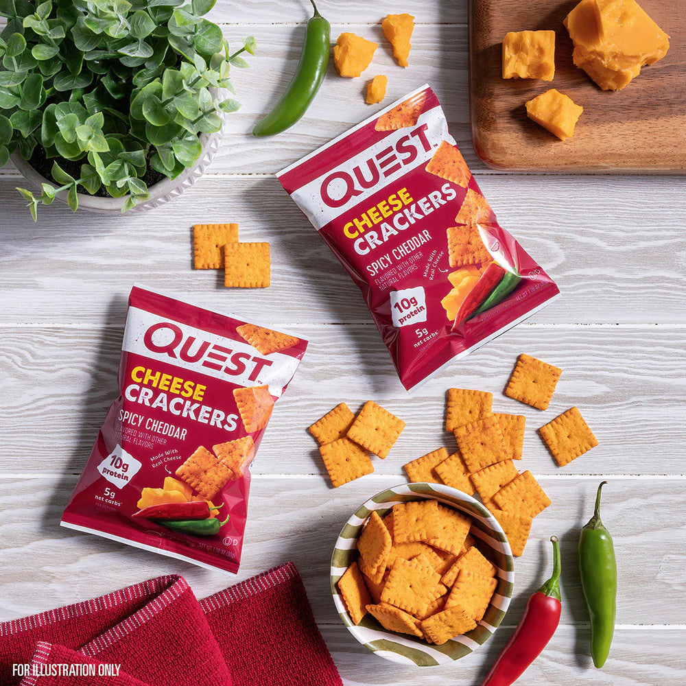 Quest Spicy Cheddar Cheese Crackers 30g