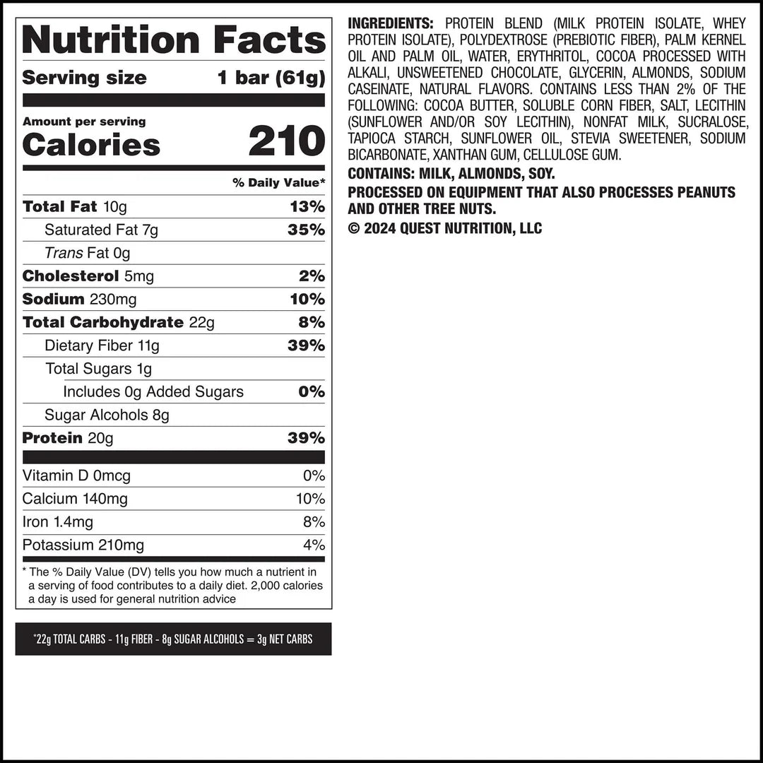 Quest Nutrition Overload Chocolate Explosion Protein Bar 61g, 1 Bar