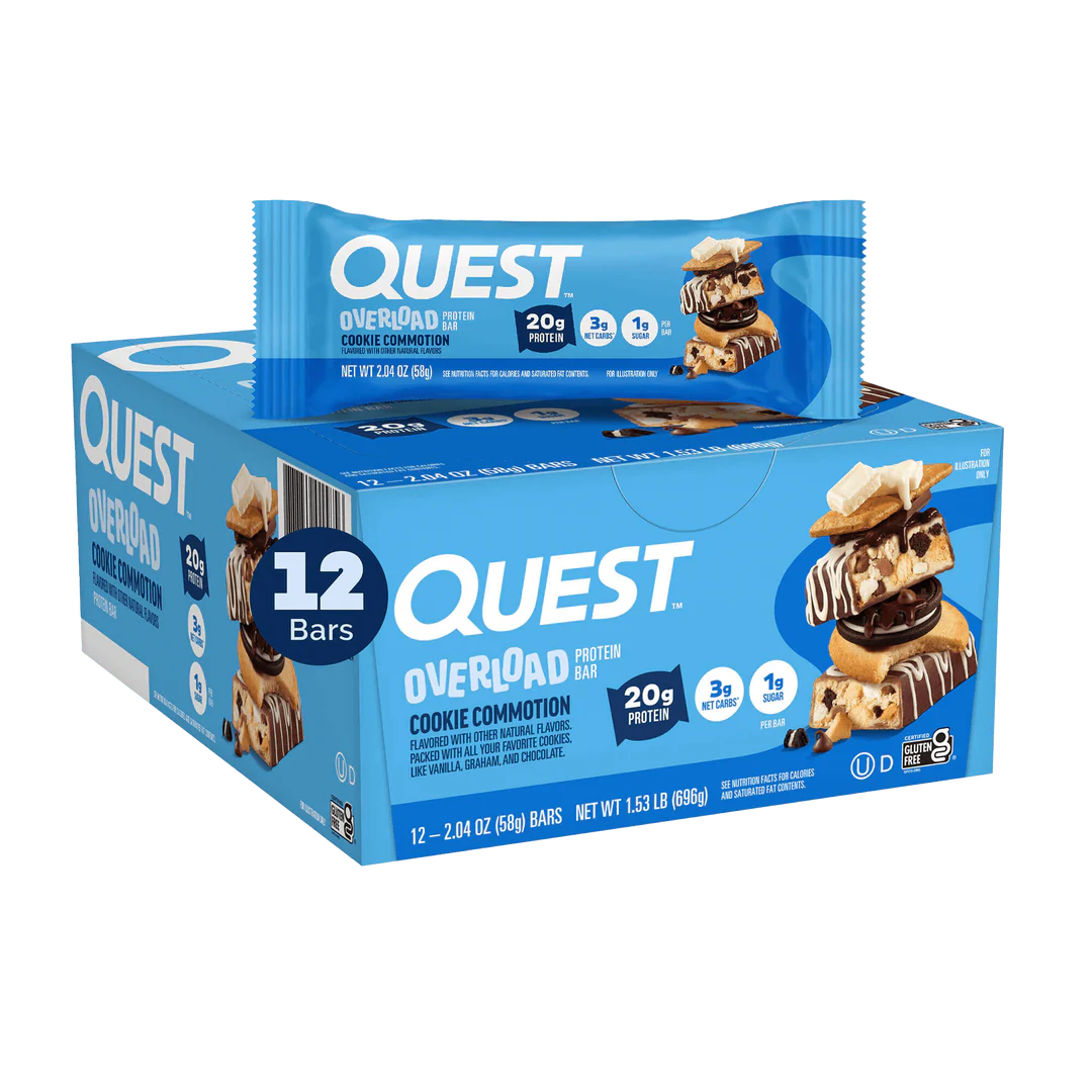 Quest Nutrition Overload Cookie Commotion Protein Bar 58g, 1 Bar