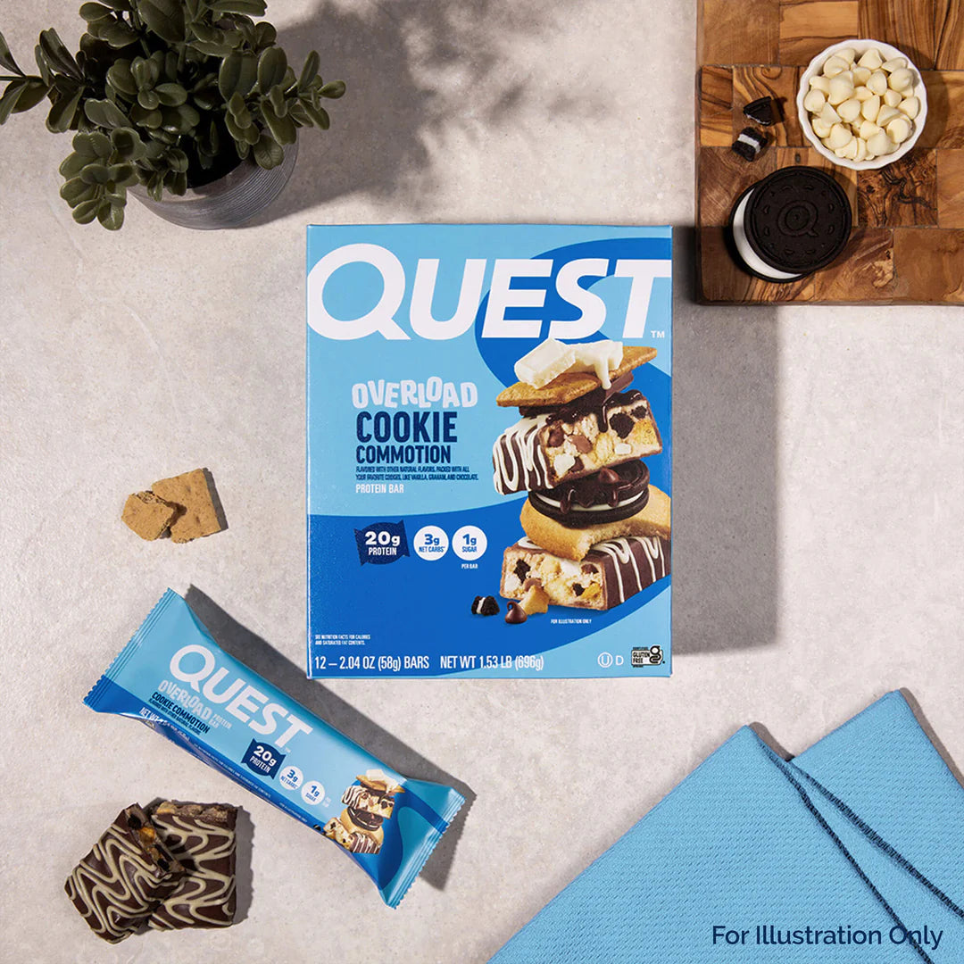 Quest Nutrition Overload Cookie Commotion Protein Bar 58g, 1 Bar