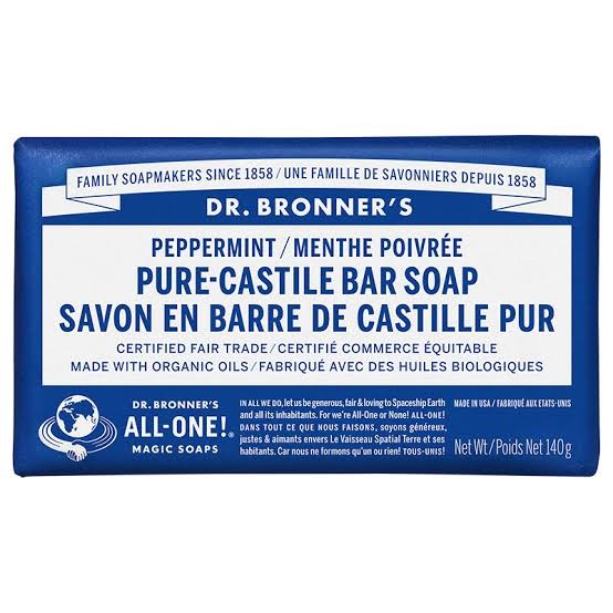 Dr. Bronner's Peppermint Pure-Castile Bar Soap 140g