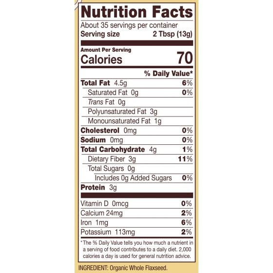 Bob's Red Mill Organic Premium Whole Brown Flaxseed 368g