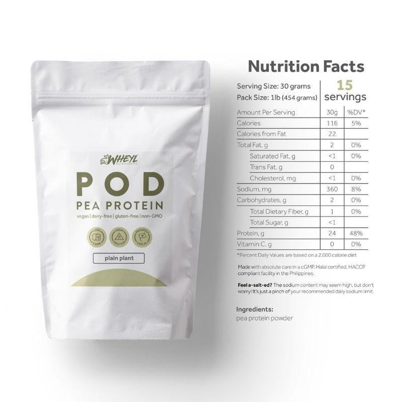 Wheyl Nutrition POD Plain Plant Pea Protein 454g