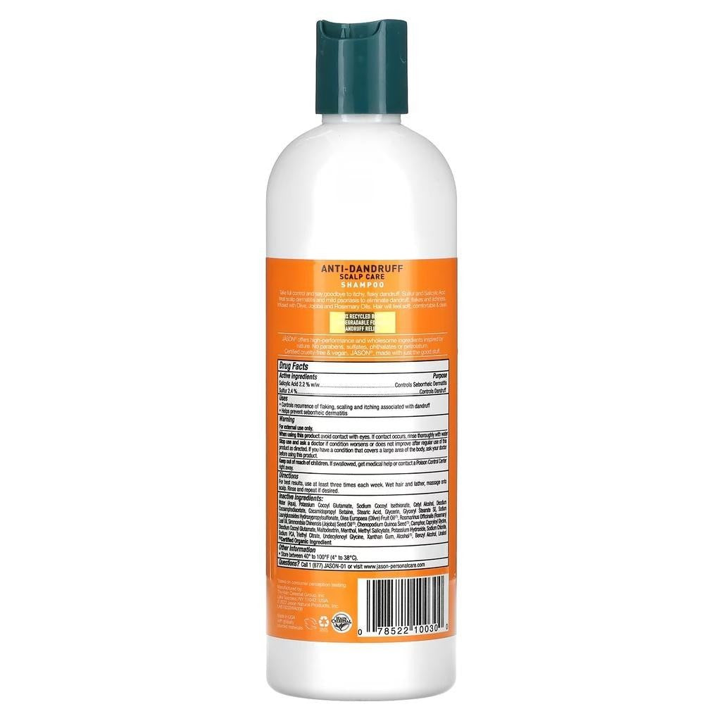 Jason Natural Anti-Dandruff Scalp Care Shampoo 355ml