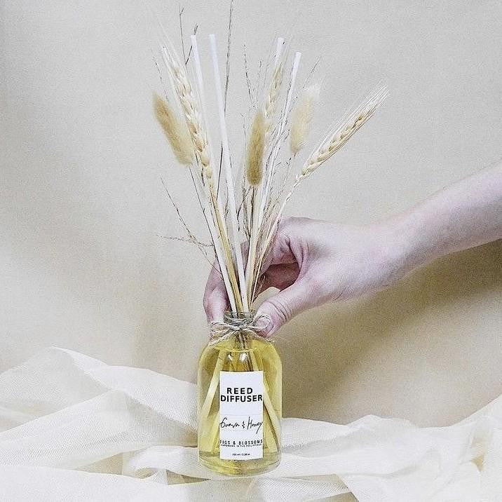 Figs & Blossoms Reed Diffuser With Flowers 100ml