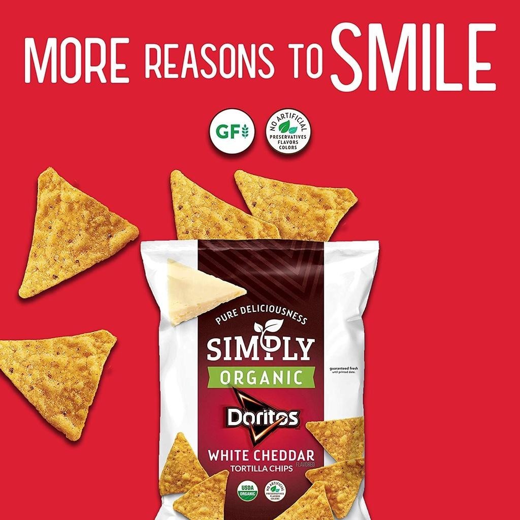 Simply Organic Doritos White Cheddar Tortilla Chips 212.6g