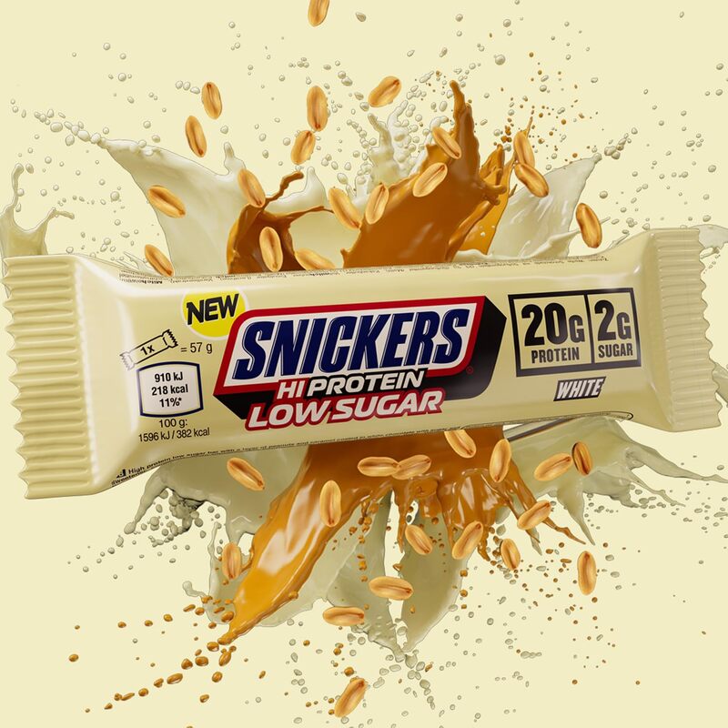 Snickers Hi-Protein Low Sugar White Chocolate Protein Bar 57g