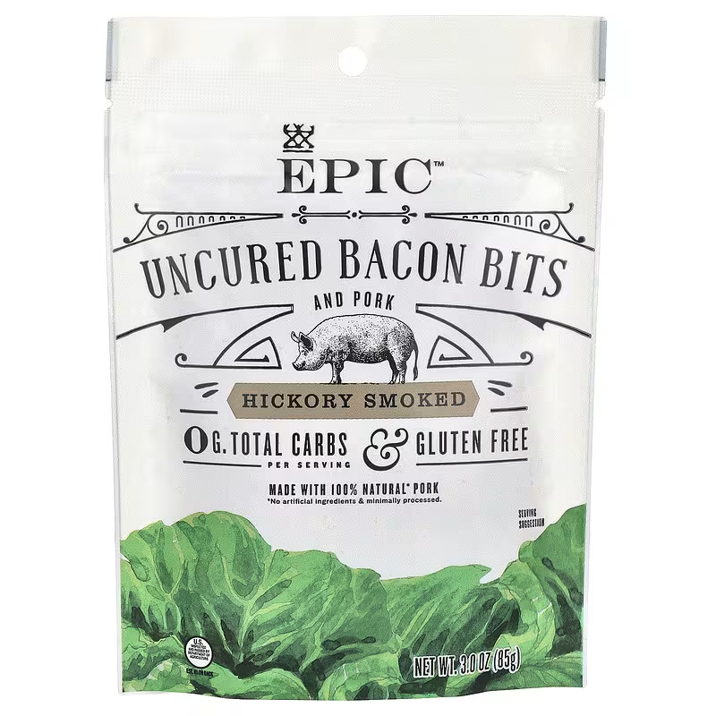 Epic Bar Hickory Smoked Uncured Bacon Bits & Pork 85g