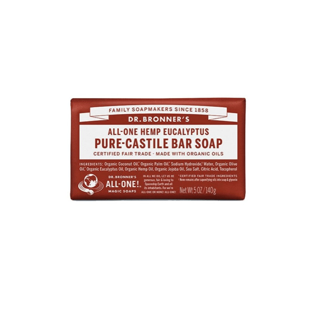 Dr. Bronner's Eucalyptus Pure-Castile Bar Soap 140g
