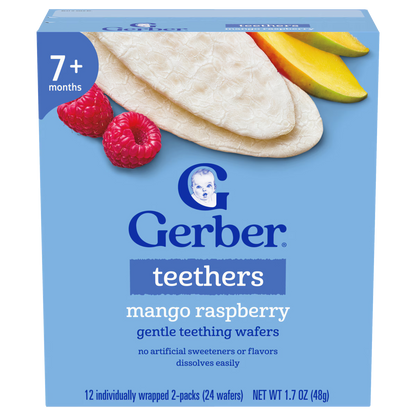 Gerber Teethers Gentle Teething Wafers, 24 Wafers