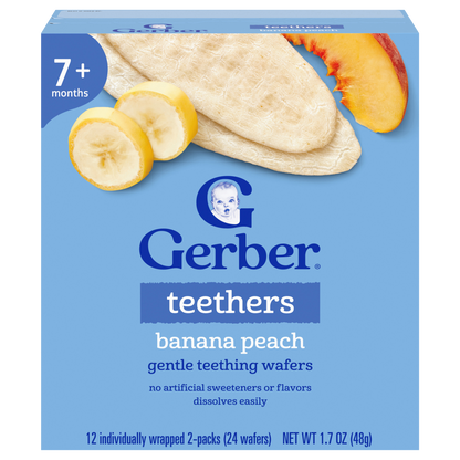 Gerber Teethers Gentle Teething Wafers, 24 Wafers