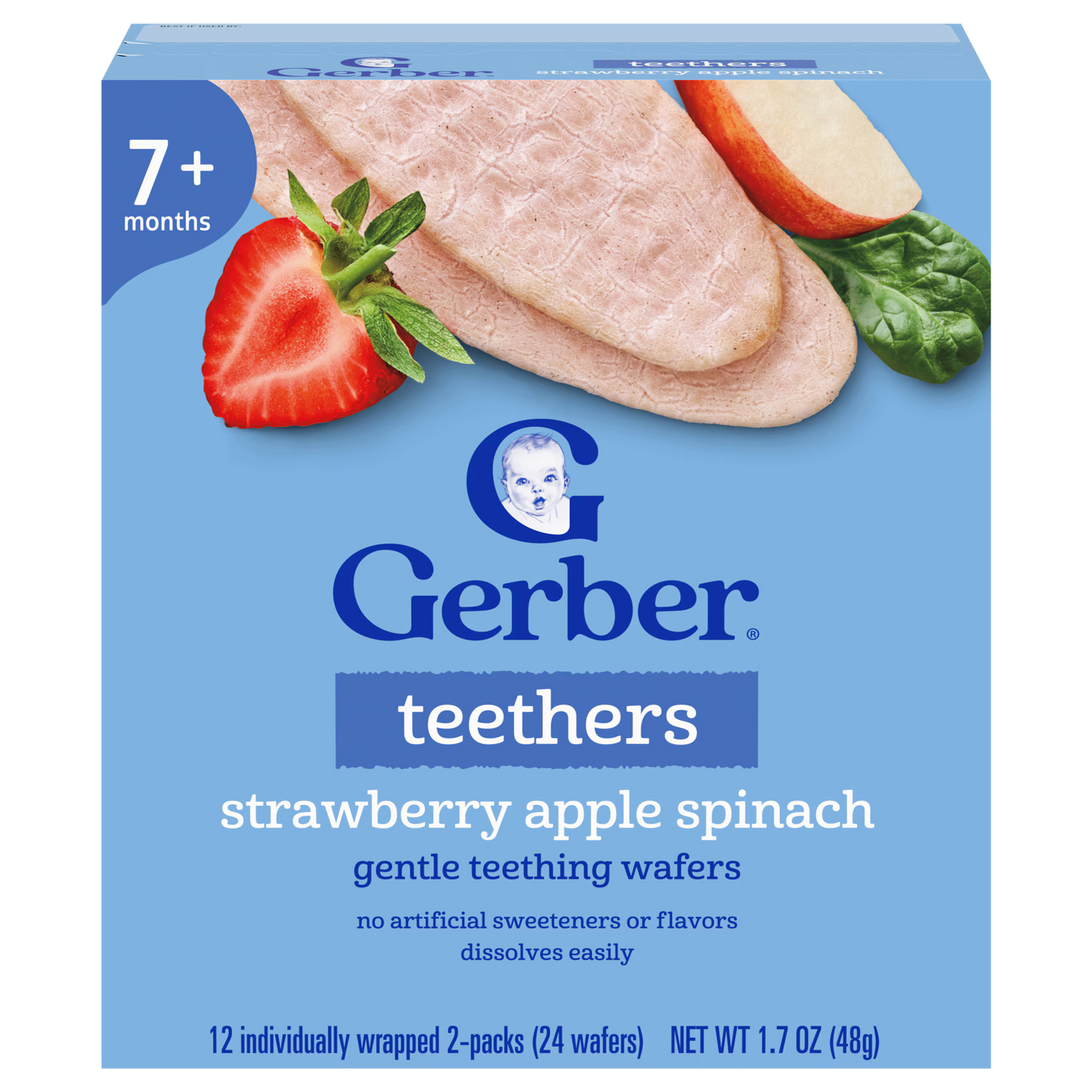 Gerber Teethers Gentle Teething Wafers, 24 Wafers