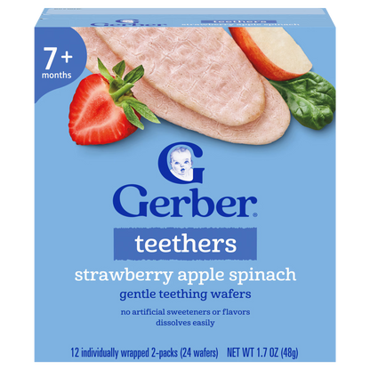 Gerber Teethers Gentle Teething Wafers, 24 Wafers