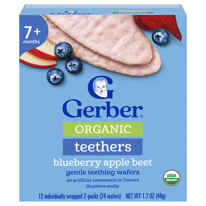 Gerber Organic Teethers Gentle Teething Wafers, 24 Wafers