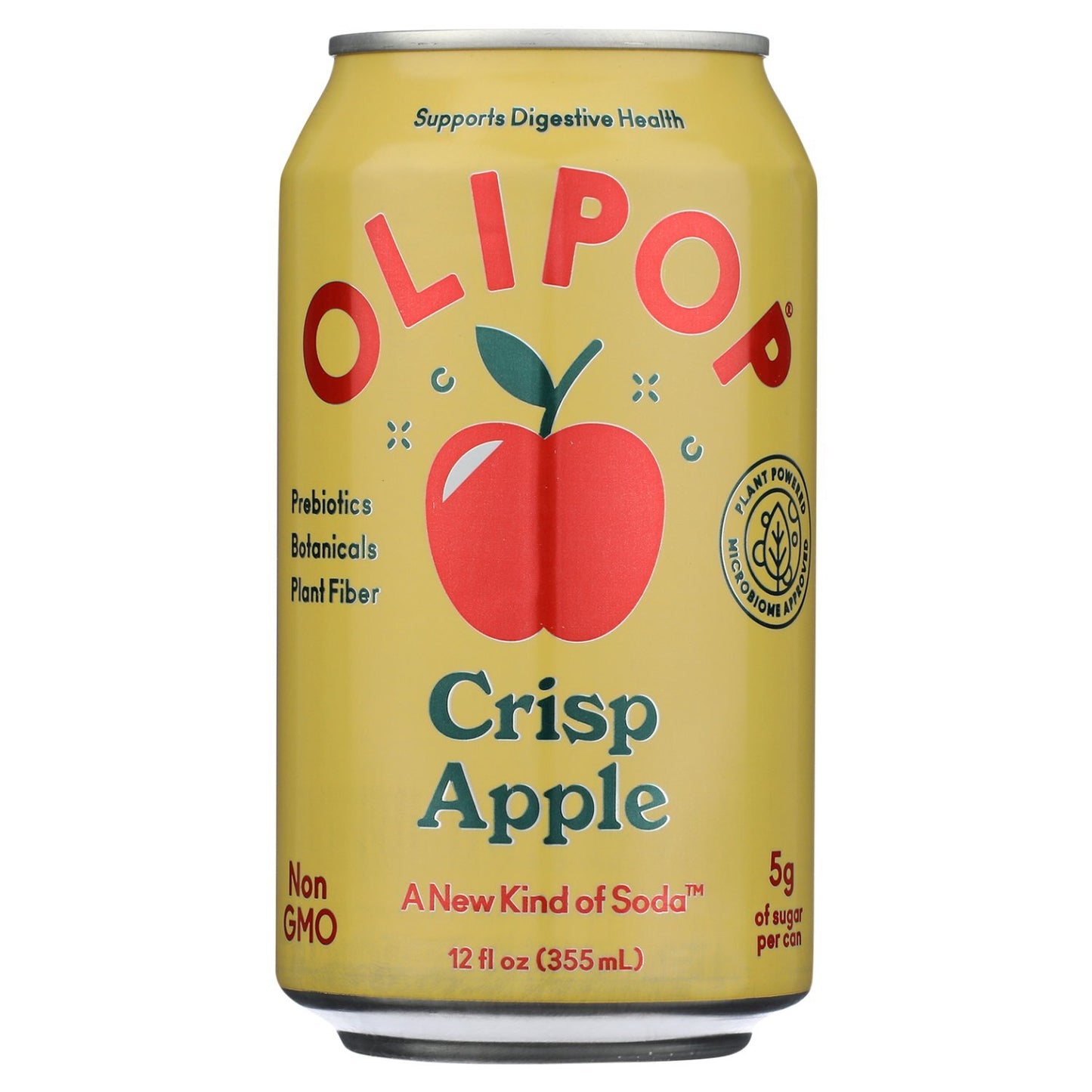 Olipop Crisps Apple Prebiotic Soda 355ml
