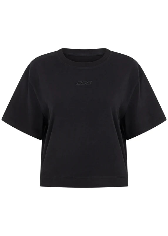 Lorna Jane Black Go-To Classic Crop T-Shirt