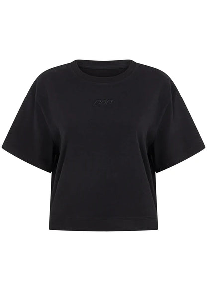 Lorna Jane Black Go-To Classic Crop T-Shirt