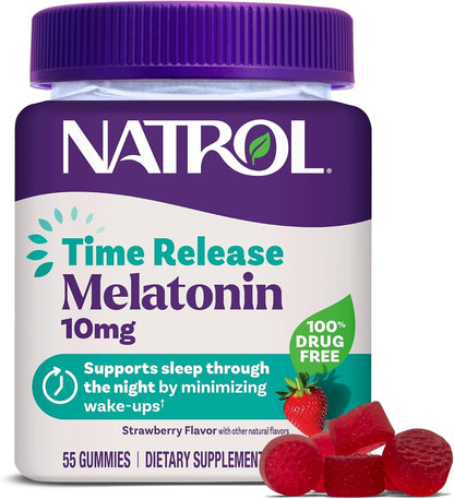 Natrol Time Release Melatonin 10mg, 55 Gummies