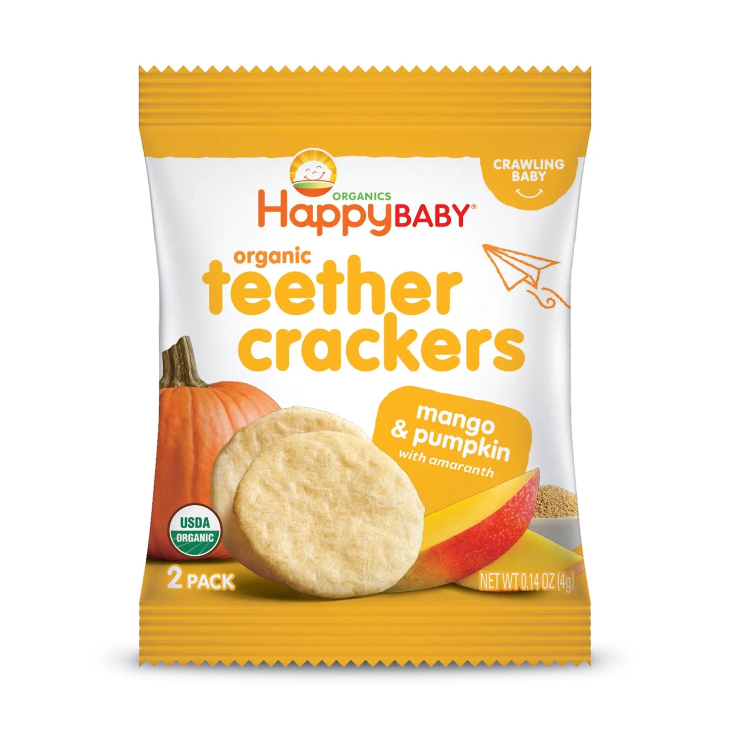 Happy Baby Organics Mango & Pumpkin Teether Crackers