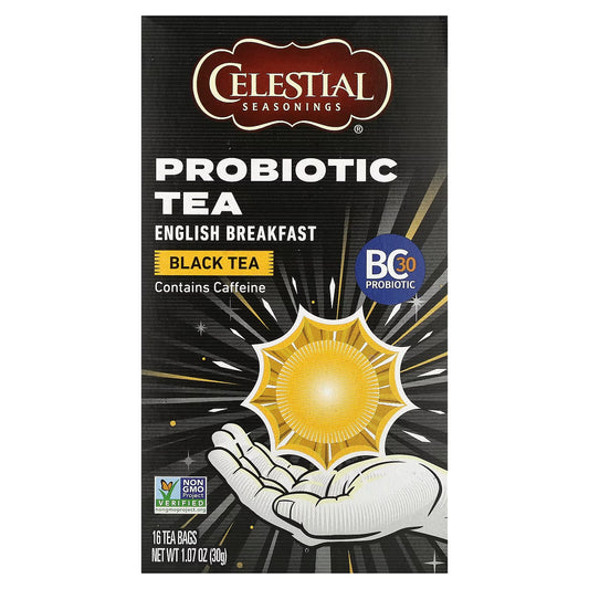 Celestial Seasonings Probiotic English Breakfast Black Tea, 16 Bags