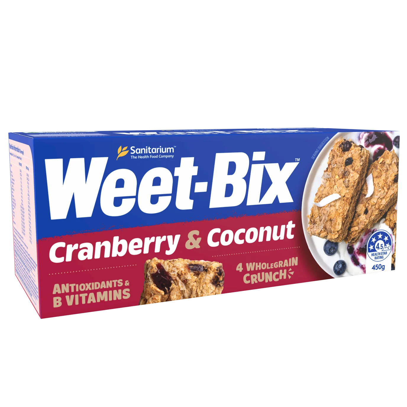 Sanitarium Weet-Bix Cranberry & Coconut Breakfast Cereal 450g