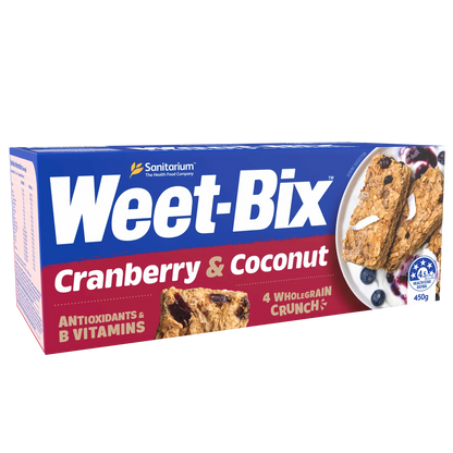 Sanitarium Weet-Bix Cranberry & Coconut Breakfast Cereal 450g