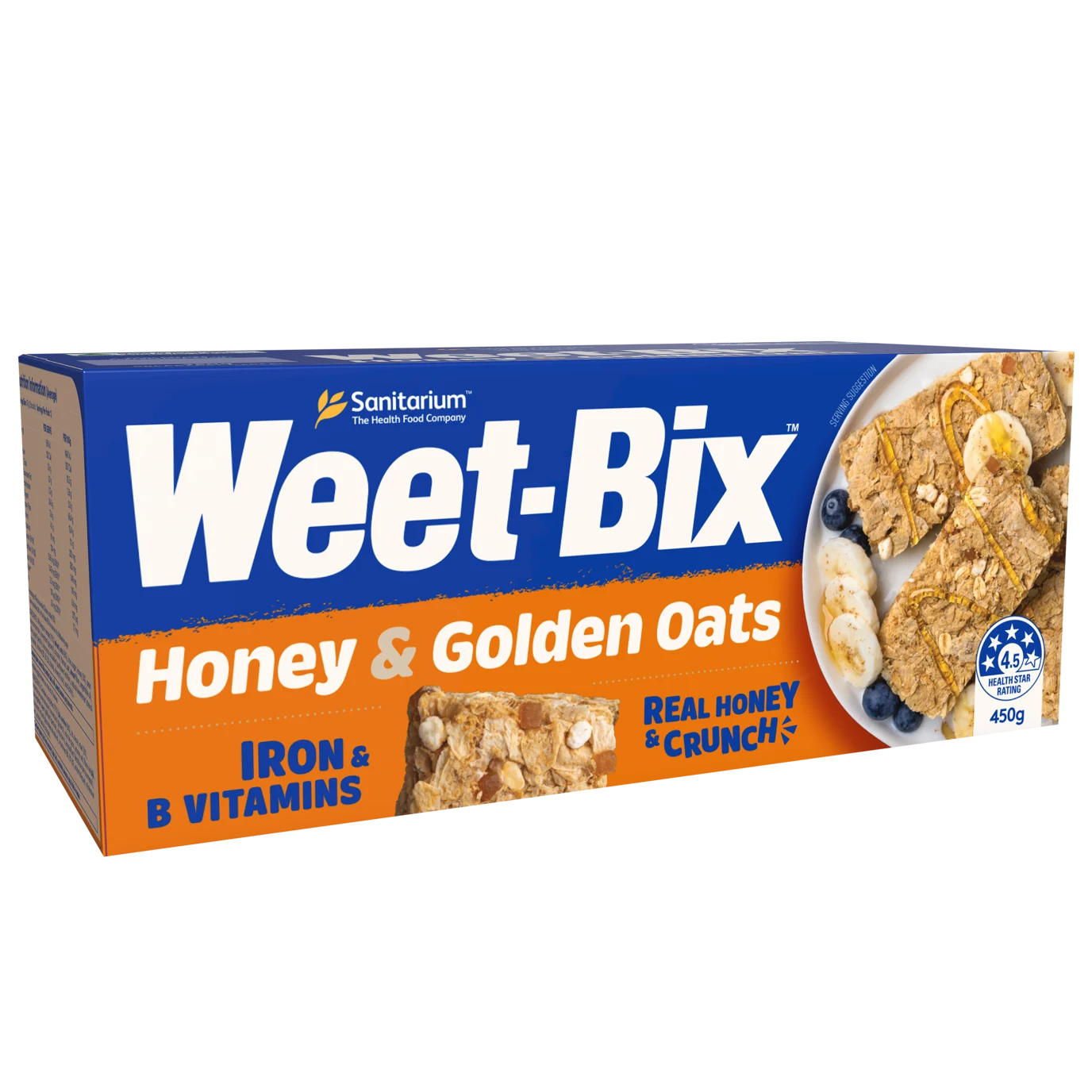 Sanitarium Weet-Bix Honey & Golden Oats Breakfast Cereal 450g