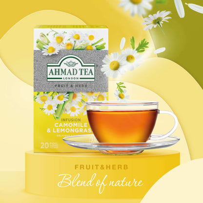 Ahmad Tea Camomile & Lemongrass Infusion, 20 Tea Bags