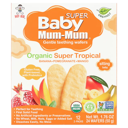 Hot Kid Baby Mum-Mum Organic Gentle Teething Wafers 50g