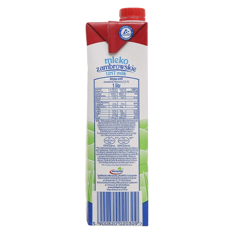 Zambrowskie Mleko Full Cream Milk 1L