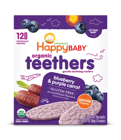 Happy Baby Organics Teethers, 24 Wafers